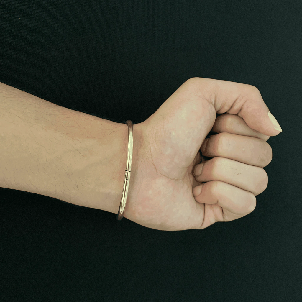 Bracelete Prego 4mm unissex de moeda antiga