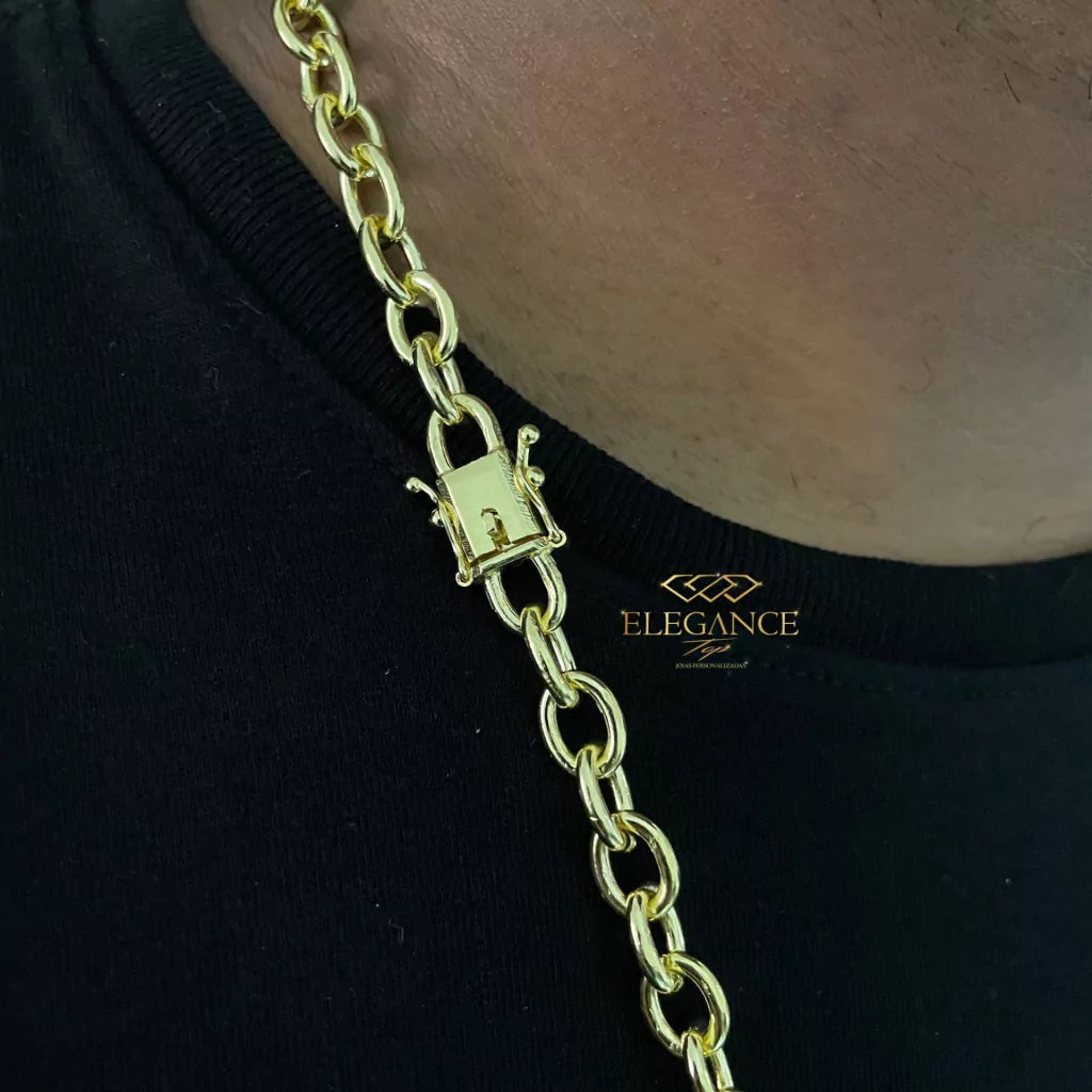 Conjunto cadeado 7mm leve de moeda antiga